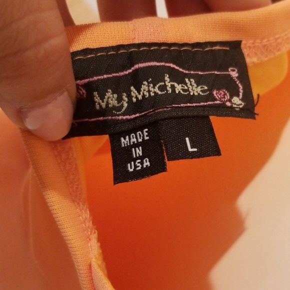 New My Michelle orange mini dress size L - Picture 5 of 6